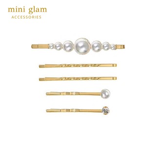 Miniglam Tinkerbell Pearl Hair Pin Set E เซ็ตกิ๊บติดผมมุกทิงเกอร์เบลสีทอง