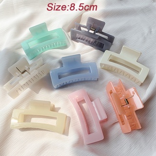 กิ๊บรูปสี่เหลี่ยมสำหรับผม กรงเล็บสาว สไตล์เกาหลี พลาสติกสีสด…