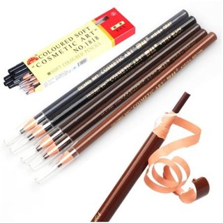 ดินสอเขียนคิ้วดึงเชือก Coloured Soft Cosmetic Art Eyebrow Pencil ดินสอเขียนคิ้วดึงเชือก ไม่ต้องเหลา เพียงแค่ดึงเชือก