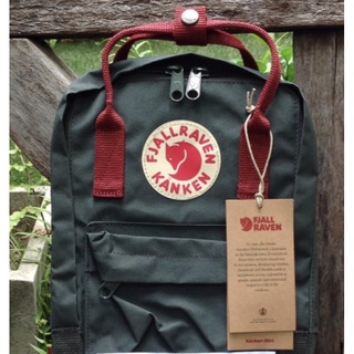 Fjallraven Kanken Mini มินิ Forest Green/Ox Red