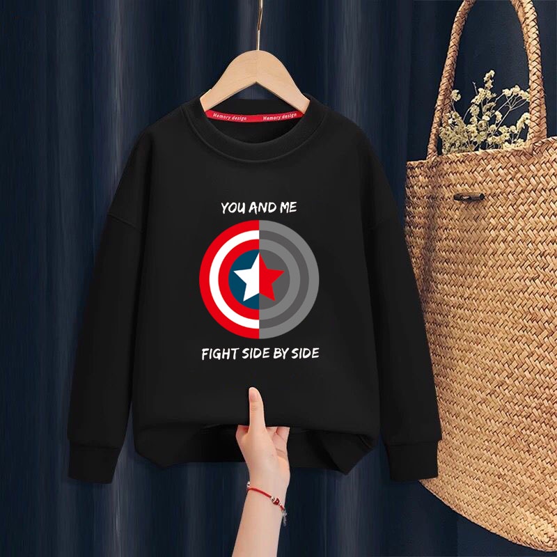 K-2103-O เสื้อกันหนาวเด็กสไตส์เกาหลี สกรีนลายการ์ตูนน่ารักใส่ได้ทั้งหญิงและชาย ผ้าโพลีเอสเตอร์ ใส่สบาย**ปลีก-ส่ง**