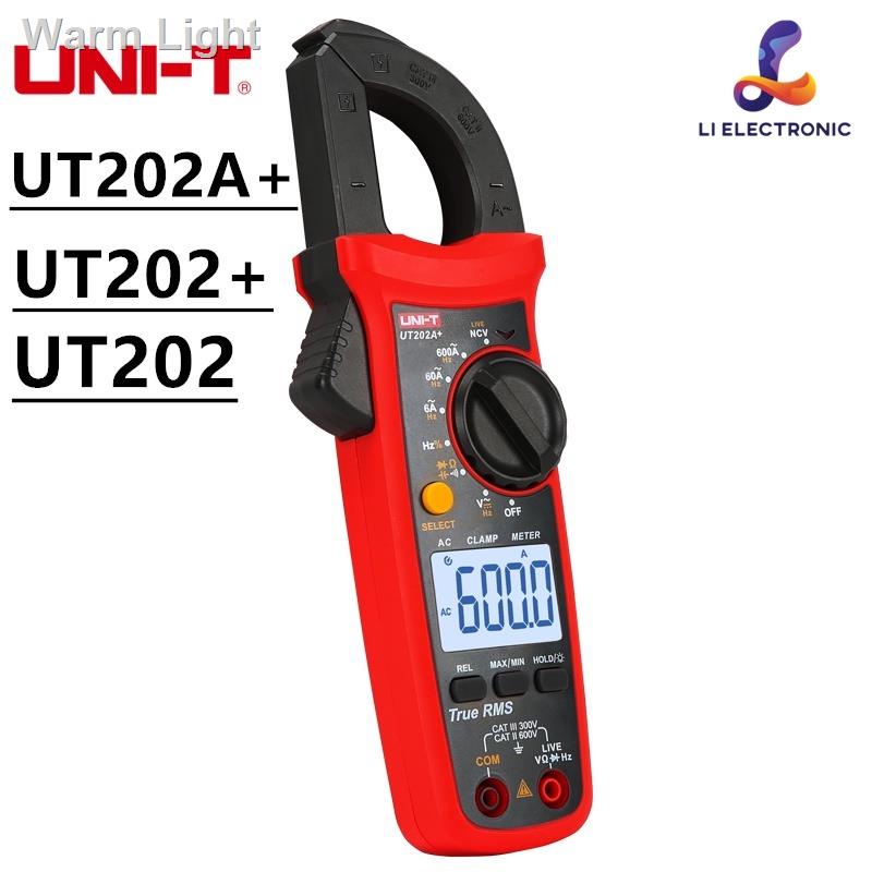 ✸✖UNI-T UT202 UT202+ UT202A+ Digital Clamp Multimeter AC/DC Voltmeter AC Current Meter Resistance Multi Tester2021 ทันสม