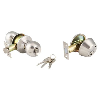 ลูกบิดประตู กุญแจลูกบิดประตู ลูกบิด DEADBOLT FINDLAY D101 3871 สีสเตนเลส