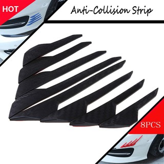 8Pcs/Set Universal Car Door Guard Edge Anti-Collision Strip Bumper Protector Cover Anti-rub Crash Bar Decoration Stikers