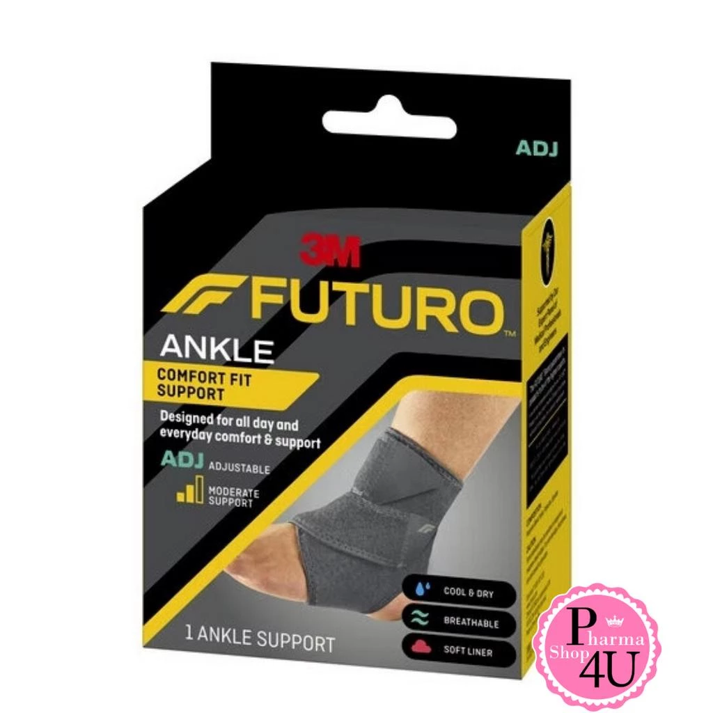[04037] FUTURO Comfort Fit Compression Ankle Support, Adjustable พยุงข้อเท้า ADJ #10703
