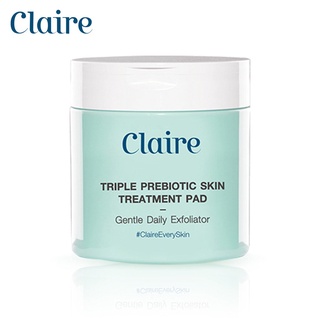 Claire Triple Prebiotic Skin Repair Treatment Pad 60 แผ่น แคลร์ เซรั่มแผ่น แผ่นสำลี 2 หน้า ชนิดพิเศษ