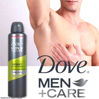 Dove MEN+CARE SPORT ACTIVE+FRESH ANTIPERSPIRANT DEODORANT Spray สเปรย์ระงับกลิ่นกายสูตรใหม่สำหรับผู้ชายกลิ่นหอมสปอร์ต