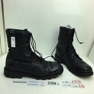 รองเท้าคอมแบท Combat shoes หนังสีดำ สภาพดี ทรงสวย มือสอง คัดเกรด ของนอก เกาหลี