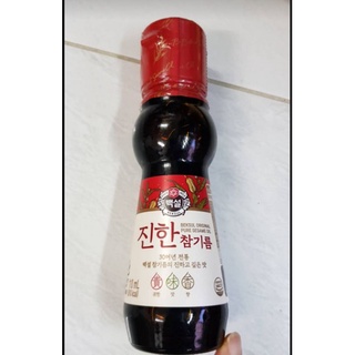 น้ำมันงา ธรรมชาติ เกาหลี Sesame Oil  ทำจากน้ำมันงาคั่วเกาหลีพรีเมี่ยม 100%110ml