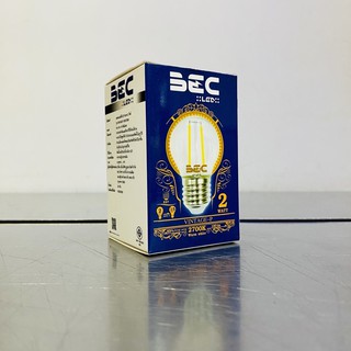 BEC หลอด LED วินเทจ VINTAGE-P ทรงปิงปอง 2W 2700K E27