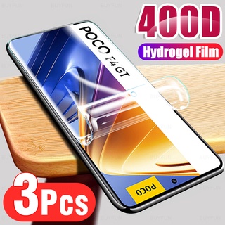 3PCS Front Screen Hydrogel Film + Back Protector Protective Soft Film For Xiaomi Poco F4 GT X4 NFC M4 Pro 4G 5G