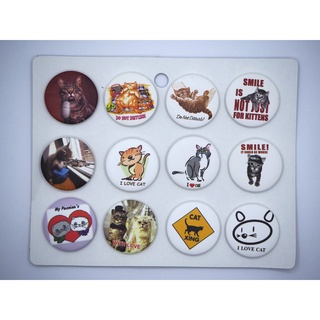 เข็มกลัด 3.2cm/4.4cm Animals สัตว์  cat  แมว  Badge