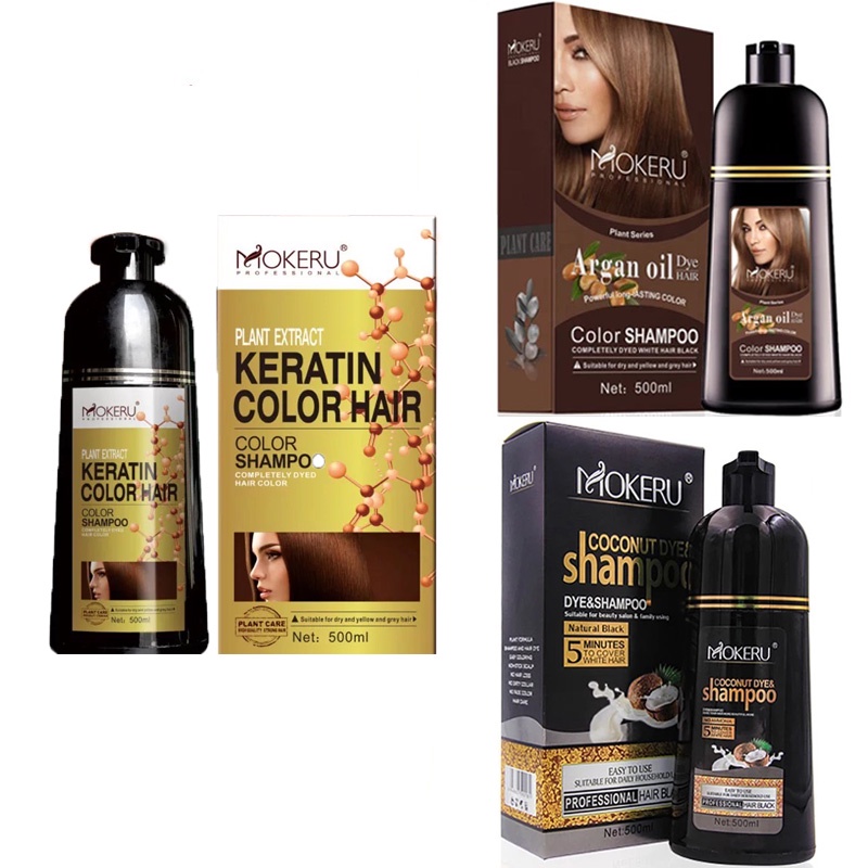 แชมพูปิดผมขาว ปิดหงอก แชมพูสระผม ย้อมสีผมขนาด 500 ml