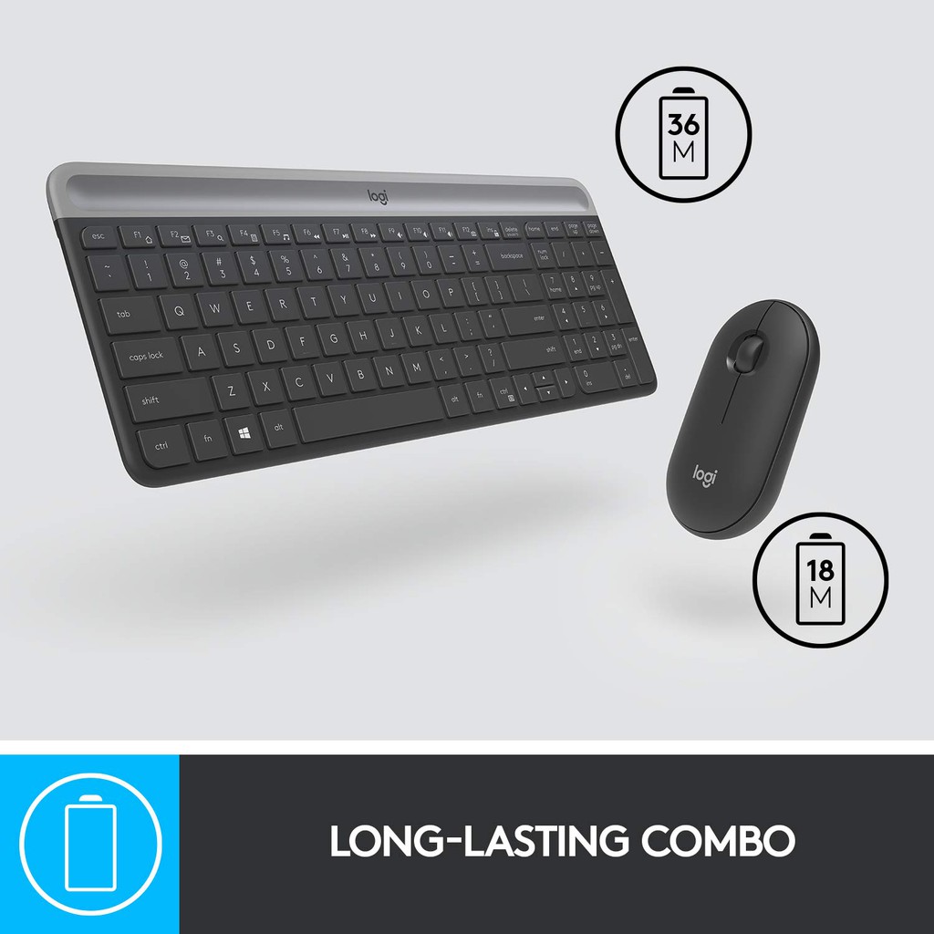 ⚡️คีย์บอร์ดและเมาส์ไร้สาย⚡️ LOGITECH MK470 SLIM WIRELESS COMBO คีย์ไทย-อังกฤษ Warranty 1 - y รูปที่ 3