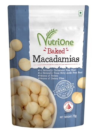 ✅ NutriOne Baked Macadamias 75g แมคคาเดเมียส์อบ ไม่มีเกลือ หวานมัน ละมุนลิ้น