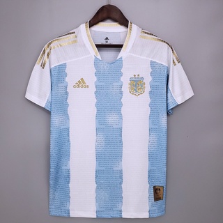 เสื้อกีฬาแขนสั้น ลายทีมชาติฟุตบอล Argentina Jersey 21-22