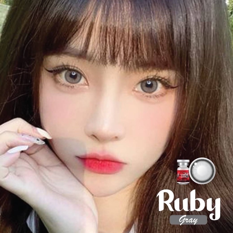 ✨ Ruby gray (Lovely lens) ขนาดมินิ Mini ✔️เลนส์จดทะเบียนเป็นเครื่องมือทางแพทย์ 🇰🇷เลนส์เกาหลีนำเข้าถูกต้อง🇰🇷