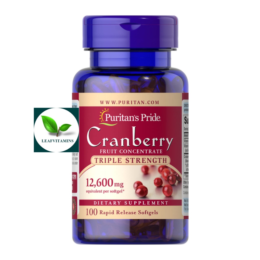 Puritan’s Pride Triple Strength Cranberry Fruit Concentrate 12,600 mg