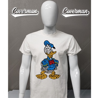 คอลูกเรือเสื้อยืดลําลอง ผ้าฝ้าย 100% พิมพ์ลาย Donald Duck Calligram คุณภาพสูง แฟชั่นสําหรับผู้ชายS-5XL