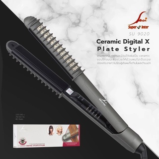 เครื่องหนีบผม เครื่องม้วนผม 2in1 Super v inter professional ซุปเปอร์วี รุ่น SU9020 Super V Inter Ionic Hair Flatter