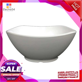 ชามสี่เหลี่ยม สีครีมขาว ขนาด 7.5 นิ้วFlower Square Bowl 7.5" #White