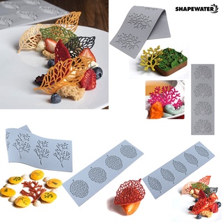 Shapetm แม่พิมพ์ซิลิโคนรูปใบไม้ 3D ประหยัดพื้นที่สําหรับทําเค้กช็อคโกแลตเบเกอรี่