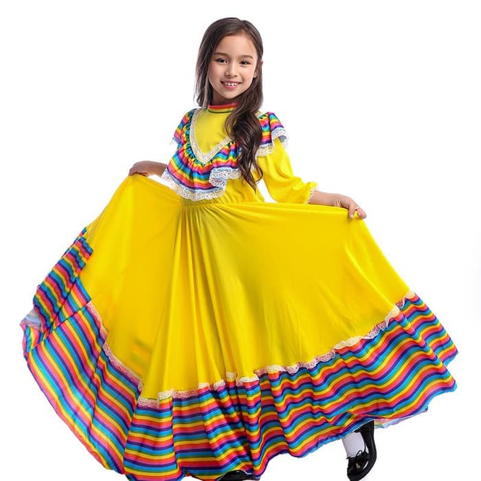 MEXICO MEXICAN DANCER COSTUME MEXICAN ประเทศเด็ก COSTUME ฮาโลวีน