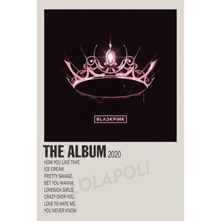 โปสเตอร์ ลายปกอัลบั้ม The Album ศิลปิน Blackpink