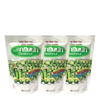 กรีนนัท ถั่วลันเตา รสมาตรฐาน 82 กรัม (3 ห่อ) Green Nuts, Peas, Standard Flavor 82 grams (3 Packs)