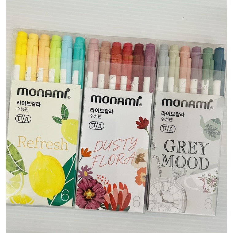 ปากกาสีน้ำ Monami Live color ชุด 6 สี