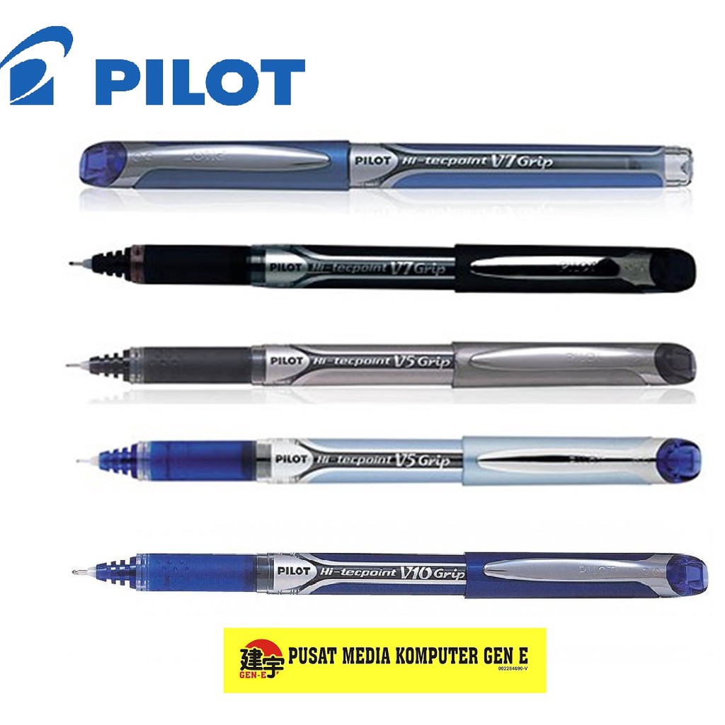 Pilot Hi-Tecpoint Grip Pen V5/V7/V10 0.5/0.7/1.0MM