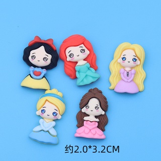 1Pcs Disney สโนว์ไวท์ เงือก DIY เรซิ่น การ์ตูนน่ารัก แพคเกจวัสดุกาวครีม 3Dสามมิติสต DIYวัสดุทำมือ เคสโทรศัพท์ อุปกรณ์เสริม แผ่นแปะเล็บ