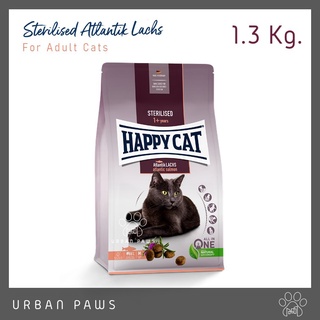 [EXP 06/2023] อาหารแมว HAPPY CAT Supreme Sterilised Atlantik Lachs สำหรับแมวทำหมัน/ควบคุมน้ำหนัก 1.3 Kg.