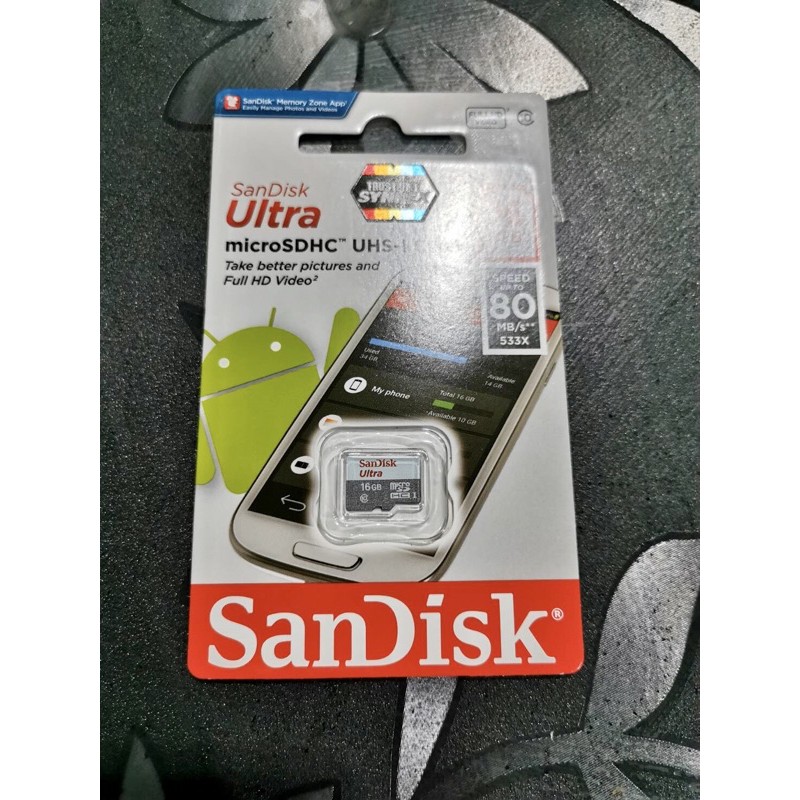 **ของแท้ เมมโมรี่การ์ด Sandisk  MicroSD Card16GB