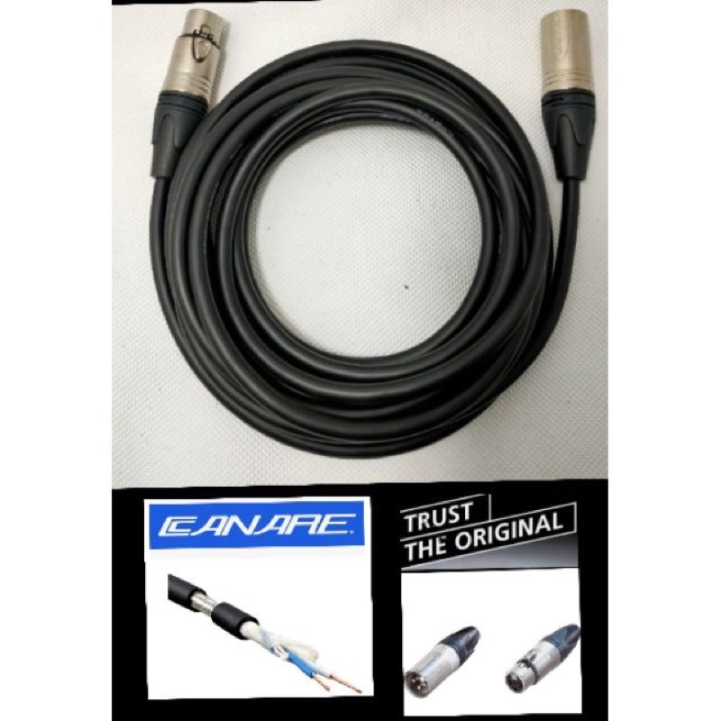 สายไมค์ สาย XLR ใช้สาย Canare L-2T2S Japan พร้อมหัว XLR Neutrik Male to XLR Femel ของแท้