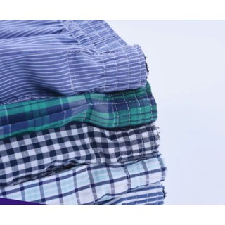 ราคาNUT BOXER ผ้าเชิ้ต (FREESIZE) กางเกงขาสั้น บ๊อกเซอร์ ผ้าเชิ้ต ทรงเกาหลี ไม่มีตะเข็บ  คอตตอนแท้ 💯% ทรงเกาหลี ใส่แล้วเทห์