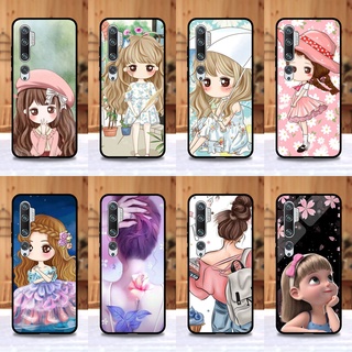 เคส Xiaomi Mi Note 10 ลายการ์ตูนผู้หญิง ขอบนิ่มหลังแข็ง เคสมือถือ เคสโทรศัพท์ Case เคส TPU ขอบนิ่มหลังแข็ง