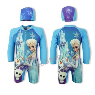 ชุดว่ายน้ำเก็บอุณภูมิ Frozen โฟเซ่น ลิขสิทธ์แท้ ชุดว่ายน้ำนีโอพรีน Neoprene ชุดว่ายน้ำกันหนาว ชุดว่ายน้ำเด็ก ชุดว่ายน้ำ