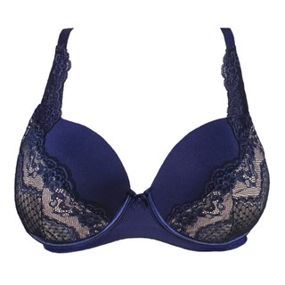 Kyra Big Cup 3/4 Mold Bra Navy Blue บราฟองโมล 3/4 คัพสำหรับสาวพลัสไซซ์ รุ่น KKB882-5P/NV