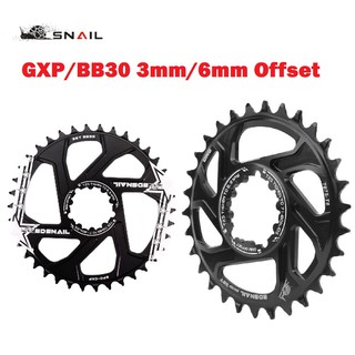 SNAIL ใบจานหน้าเดี่ยว  ใบจานเดี่ยว SRAM GXP BB30  3mm/6mm offset (34T/36T/38T/40T)