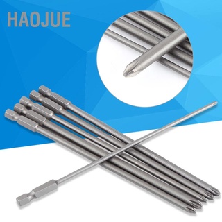 Haojue ดอกไขควงแม่เหล็ก 1/4 นิ้ว S2 150 มม. 6 ชิ้น