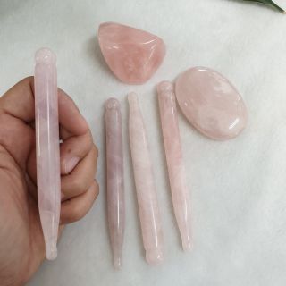 กัวซา กัวซาหินโรสควอตซ์  กัวซาหยก กัวซาทรงปากกา(Rose Quartz)ชิ้นละ300