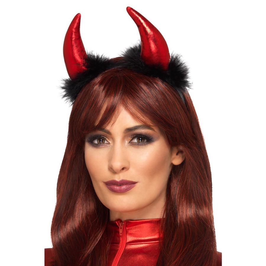ที่คาดผม - หาง ปีศาจ พรอพ แฟนซี เขาปีศาจ เขา เดวิล ซาตาน ฮาโลวีน Devil Headband - Tail Fancy Party Halloween Prop