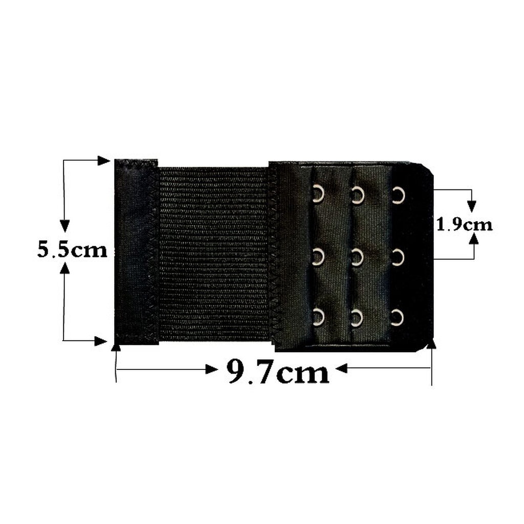 แผ่นต่อหลังเสื้อชั้นใน 3 ตะขอ แบบมียางยืด สำหรับใส่ด้านหลังเสื้อใน เพิ่มขนาดรอบใต้อก (เก็บเงินปลายทางได้) - รูปที่ 3