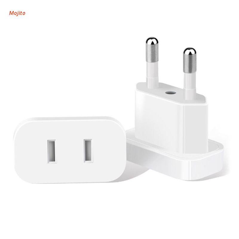 Mojito 4MM US Jack to EU Plug Outlet Travel Charger Power Socket Adapter USA to Europe