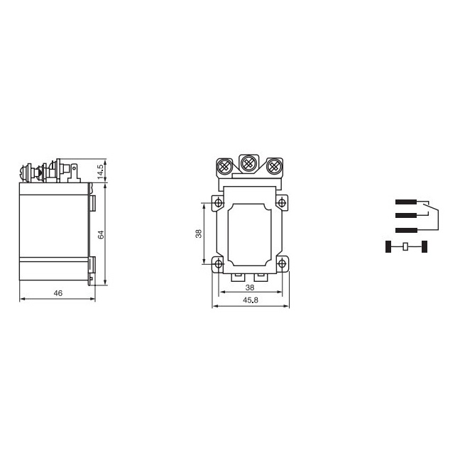 HL JQX-60F 1Z 60A High-power รีเลย์กันชนรถ 220V 40F-58F-63F