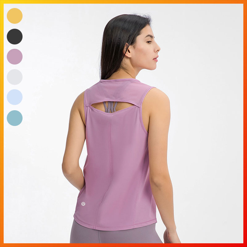 Lululemon 6 Color Women Yoga Off Shoulder Tops Sleeveless T Shirt dt051 TH