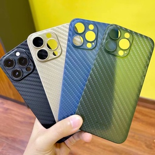 0.3mm บางเฉียบ ป้องกันลายนิ้วมือ เคสคาร์บอนไฟเบอร์ เคสไอโฟน i Phone 13 Pro Max 11 12 Pro MAX XS MAX XR X 7 8 6 6s Plus SE 2020 i13 13Pro 12Pro Case