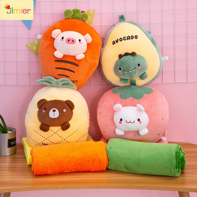 หมอนผ้าห่มซุกมือ ขายส่ง 145บาท ตุ๊กตา ไซส์ใหญ่ น้องหมีอโวคาโด น้องกระต่ายแครอท น้องหมูสตอ น่ารัก น่ากอด น่าซื้อ