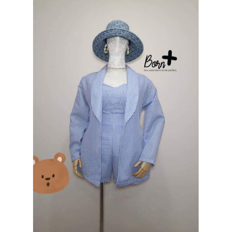 ชุดเซ็ตสาวอวบ เซ็ต3ชิ้น เซ็ตสูท bornplus born+